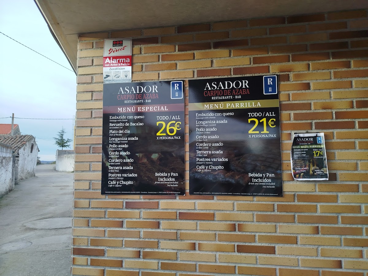 Asador Carpio de Azaba Photo Menu 2