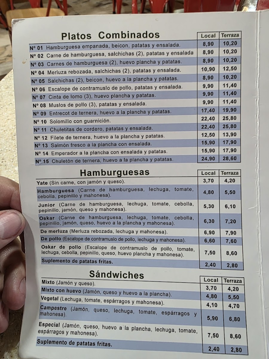 Cafetería Óskar Photo Menu 3