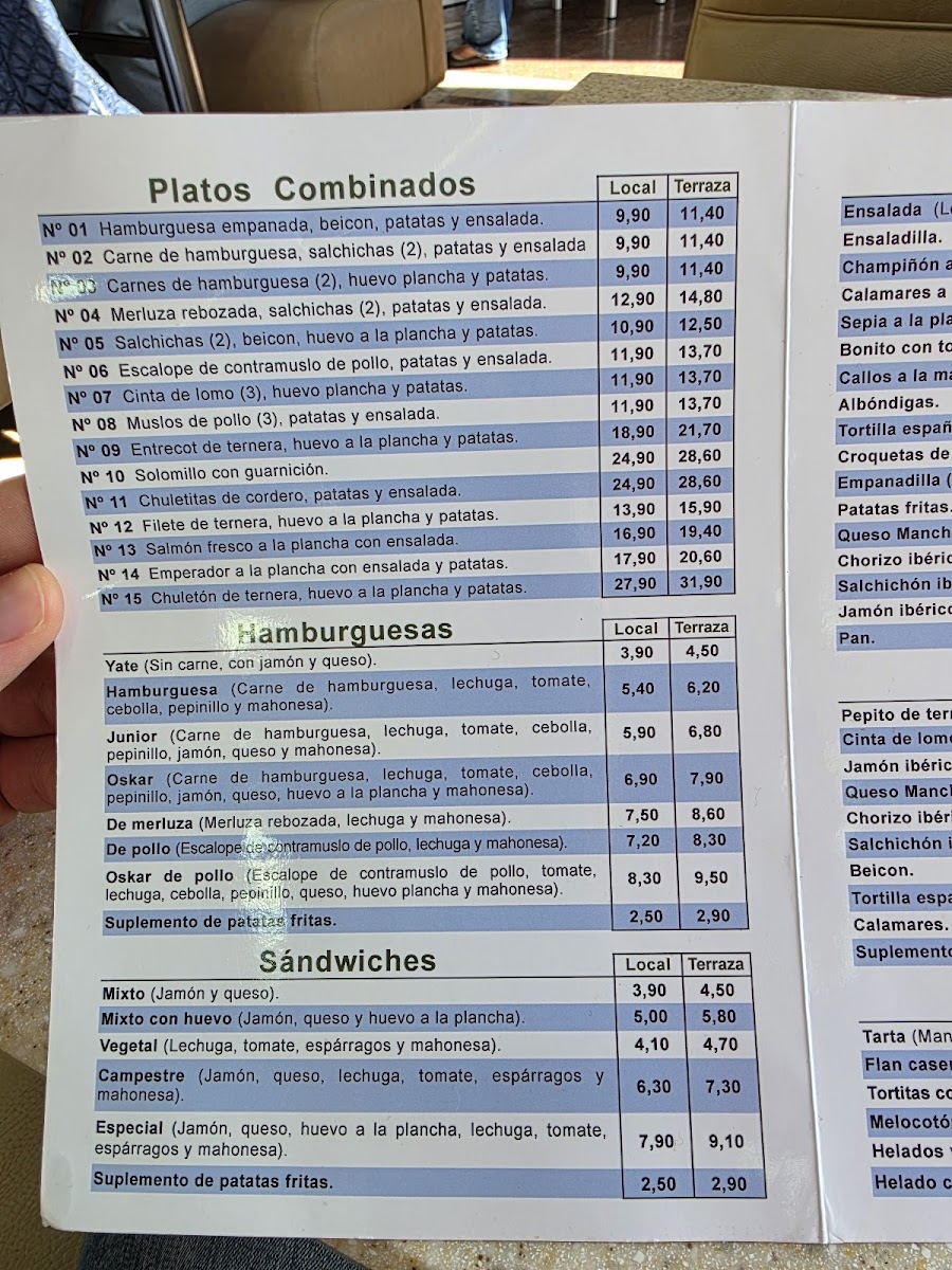 Cafetería Óskar Photo Menu 6