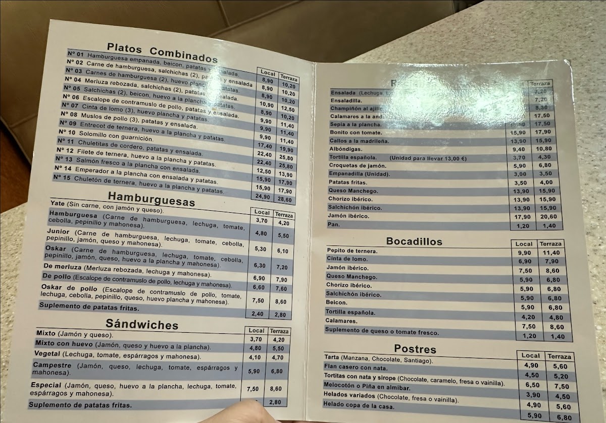 Cafetería Óskar Photo Menu 7