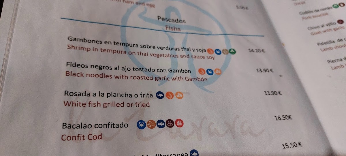 La Tarara Photo Menu 3