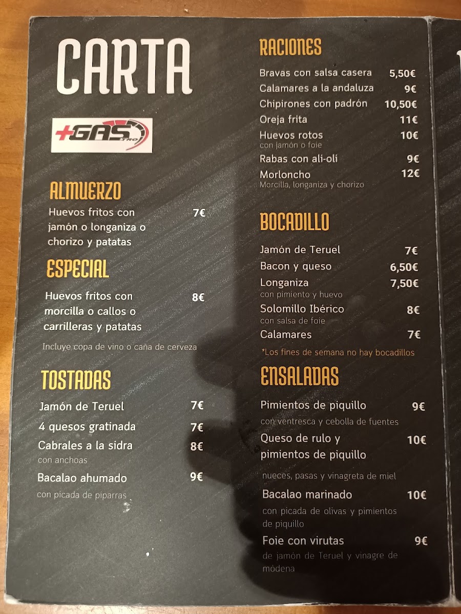 Más Gas Photo Menu 1