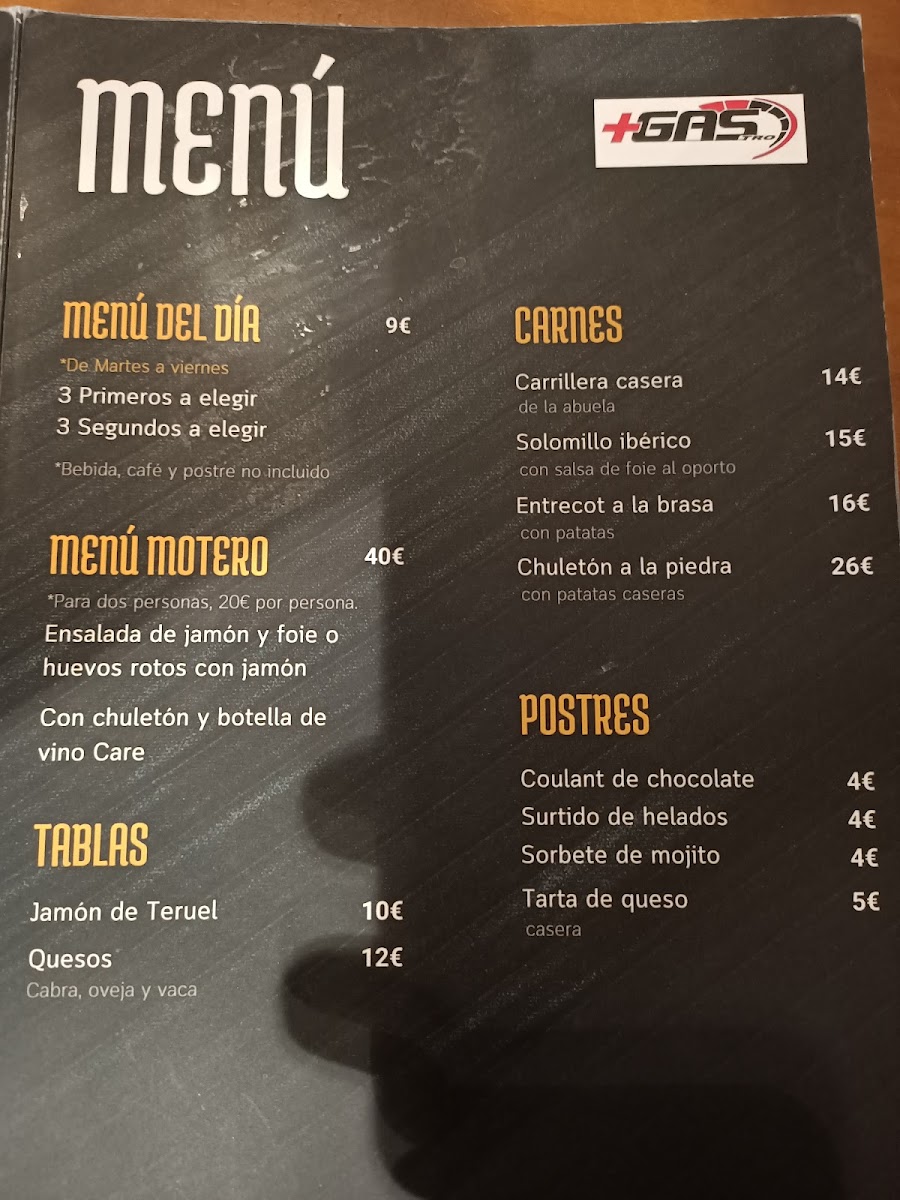 Más Gas Photo Menu 2