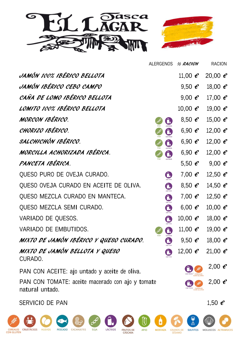 Tasca El Lagar Photo Menu 1