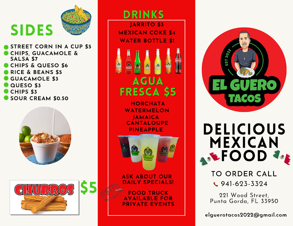 El Guero Tacos Punta Gorda Photo Menu 2