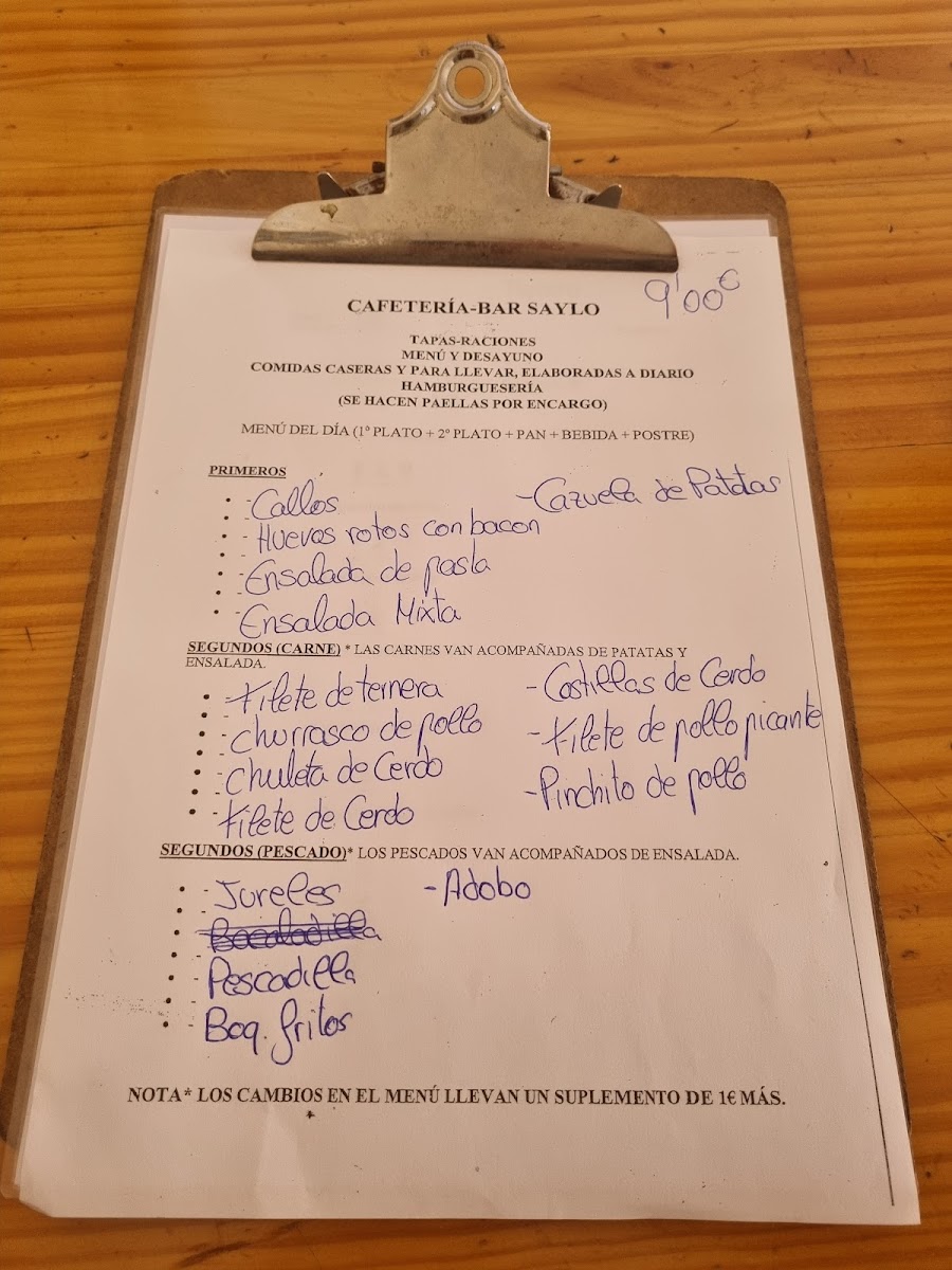 Bar Saylo Photo Menu 1