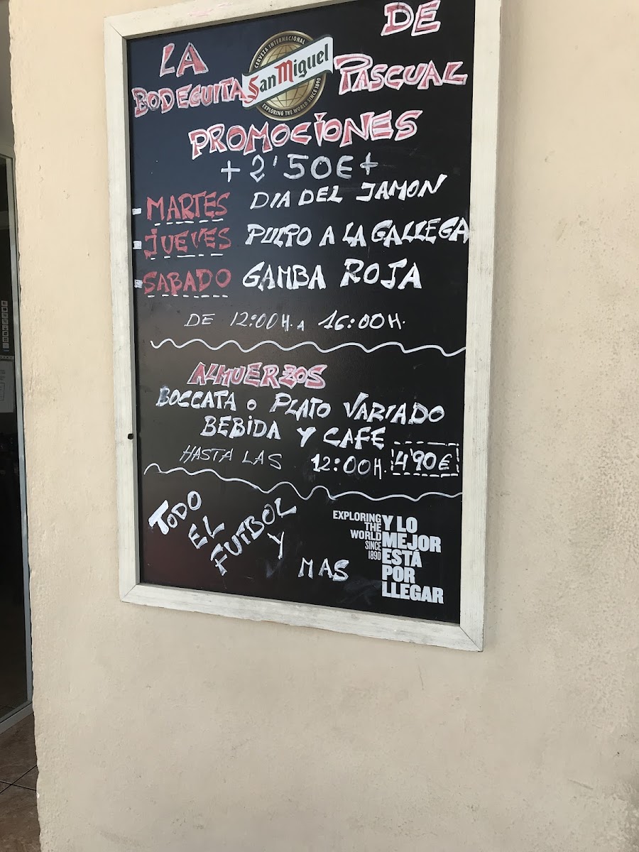 La bodeguita de Pascual Photo Menu 5