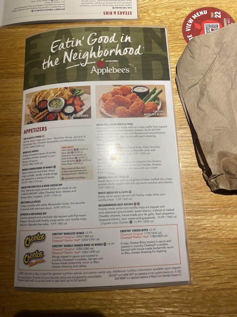 Applebee's Grill + Bar Photo Menu 1