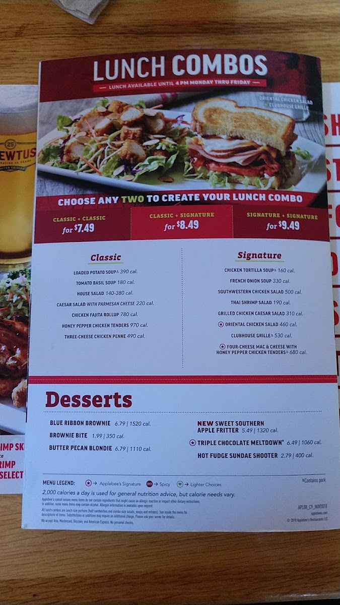 Applebee's Grill + Bar Photo Menu 3