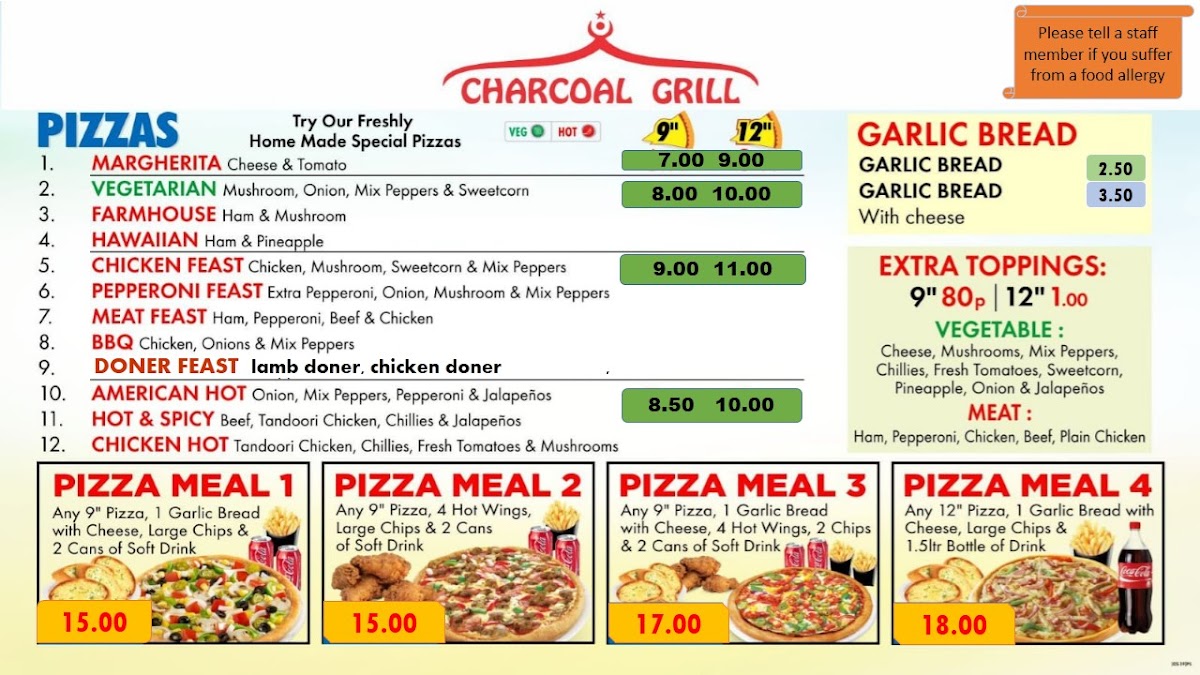 Charcoal Grill Photo Menu 1