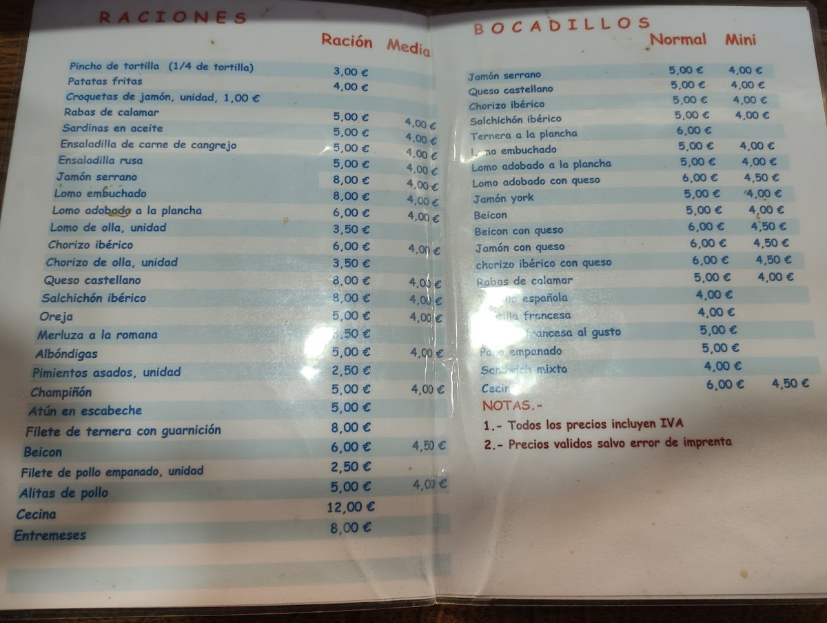 Cafetería Adanero Photo Menu 10