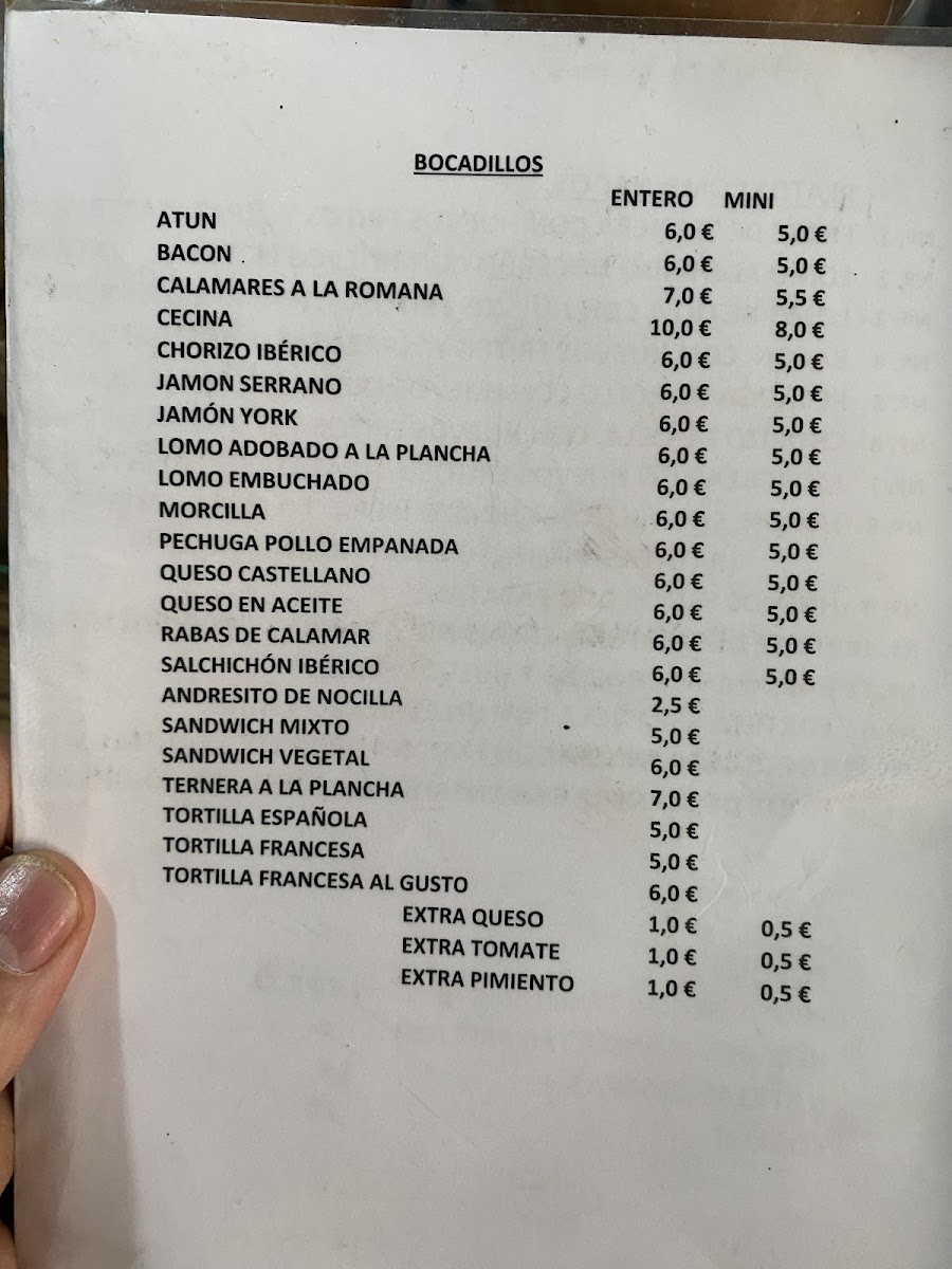 Cafetería Adanero Photo Menu 3