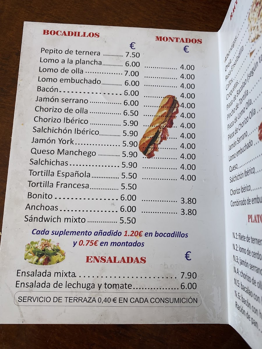 Cafetería Adanero Photo Menu 4