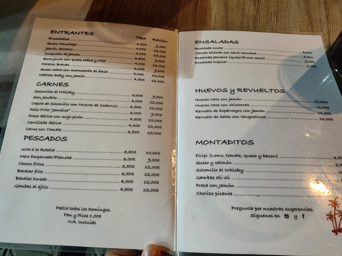 Bar Jamaica Photo Menu 2