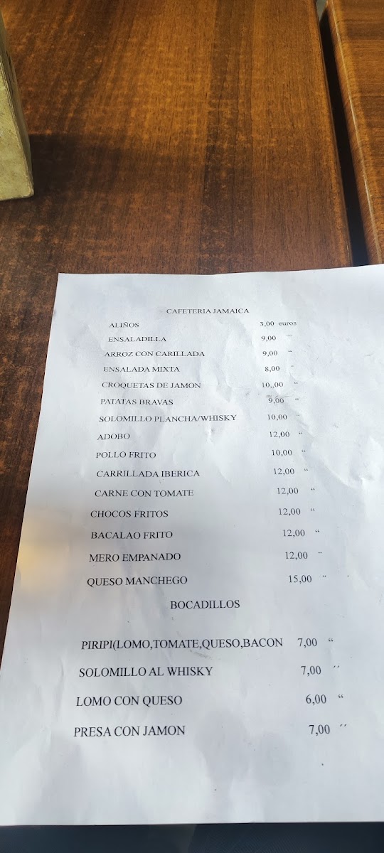 Bar Jamaica Photo Menu 4