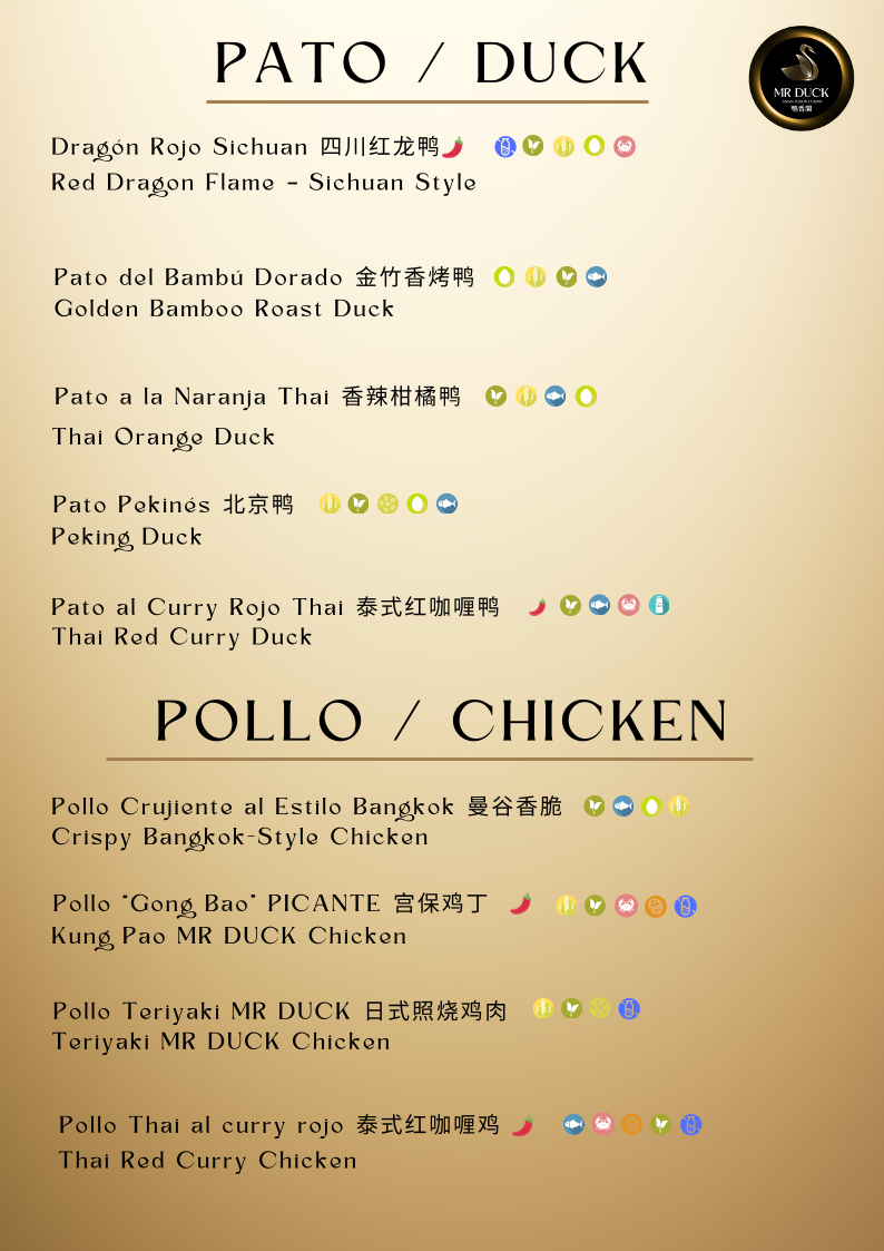 Restaurante Mr Duck Asian Fusion Cuisine Photo Menu 5