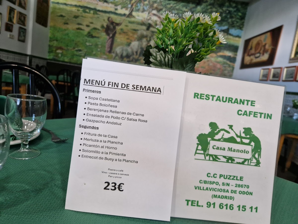 CAFETIN CASAMANOLO VILLAVICIOSA DE ODON Photo Menu 1