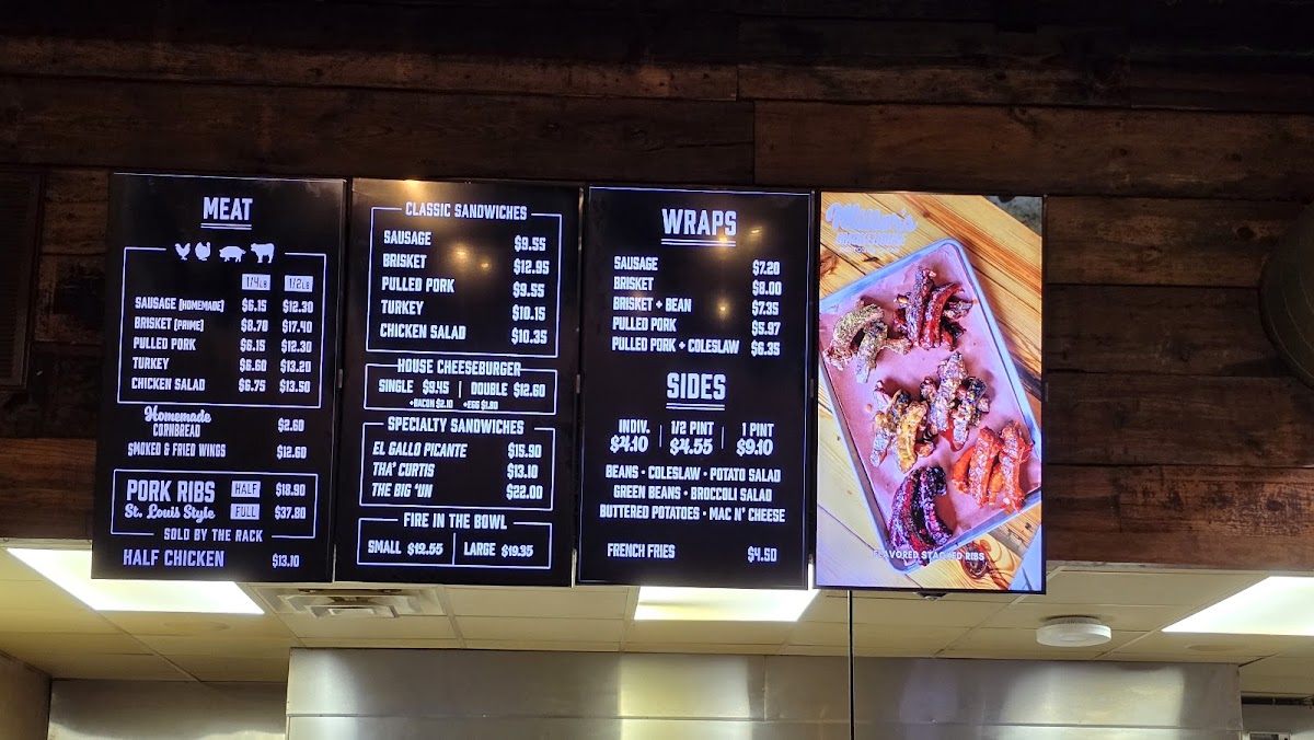Miller's Smokehouse Photo Menu 1