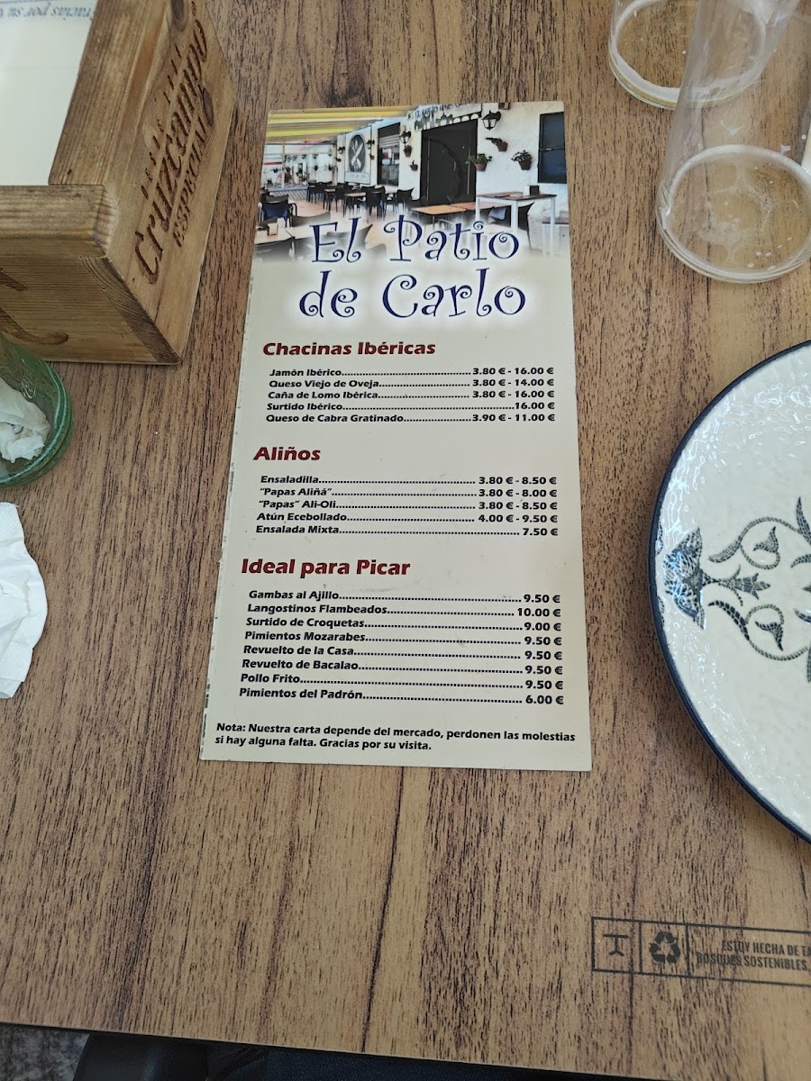 Restaurante El Patio Der Carlo Photo Menu 4