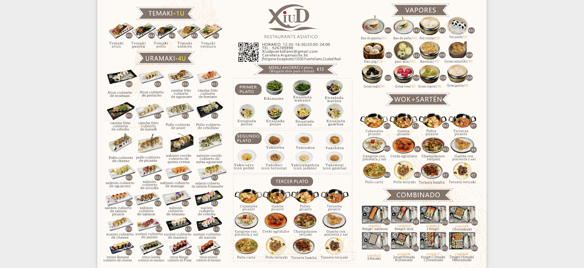 Xiud restaurante buffet la carta Photo Menu 2