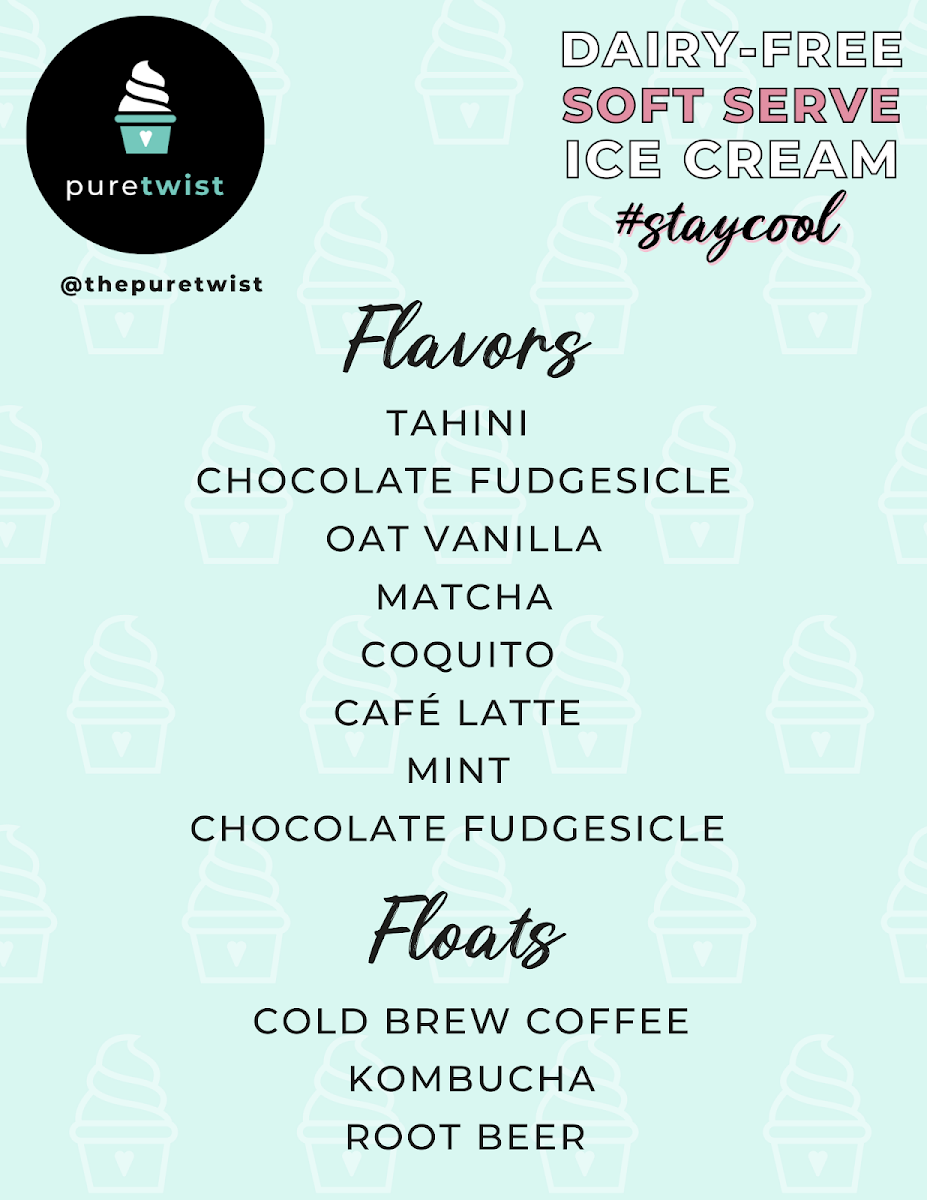 Pure Twist + Pure Juice Market Photo Menu 2