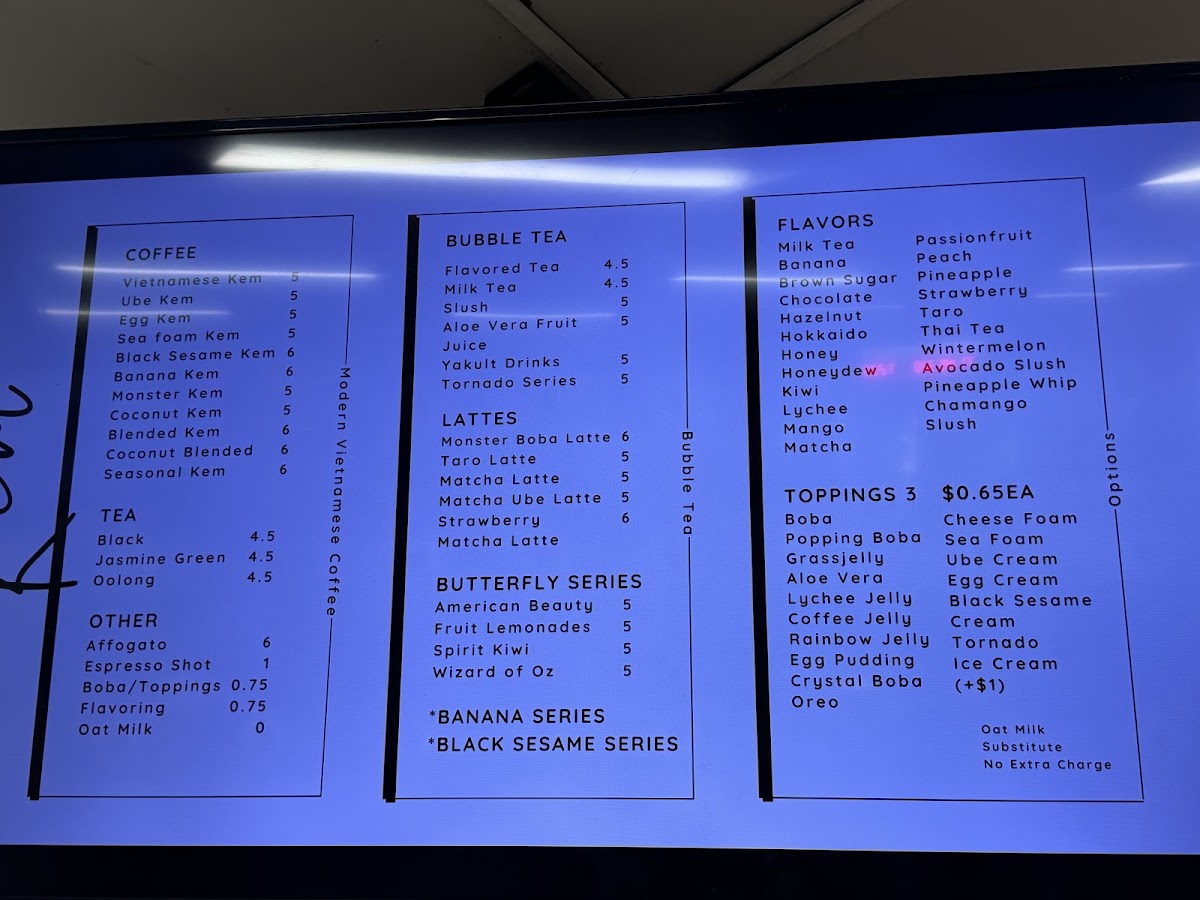 Kem Coffee and Boba Photo Menu 2