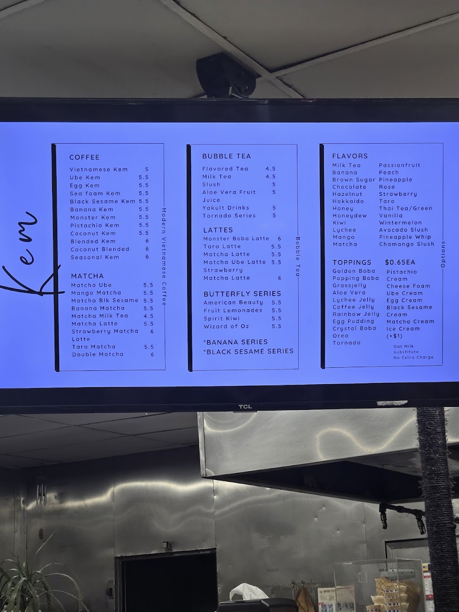 Kem Coffee and Boba Photo Menu 4